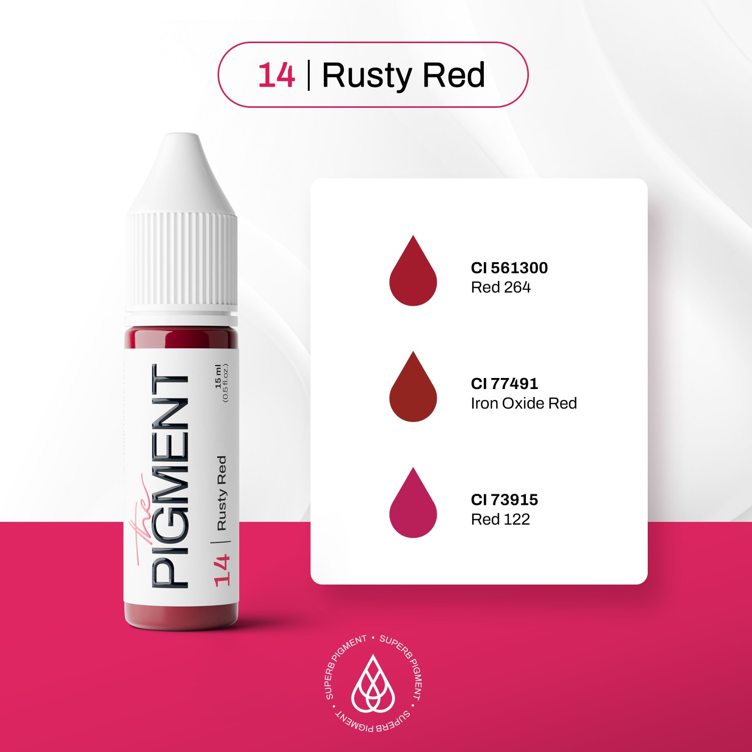 THE PIGMENT ტუჩის პიგმენტი Rusty Red 15მლ.